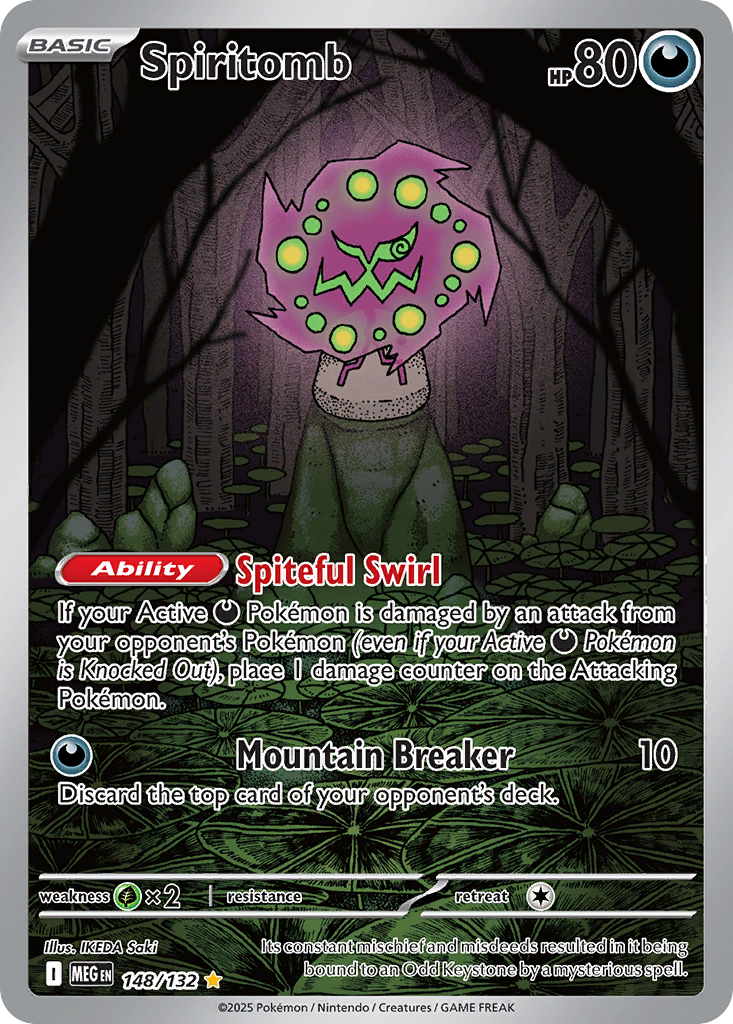 Spiritomb 148/132 Illustration Rare Mega Evolution Pokemon Near Mint