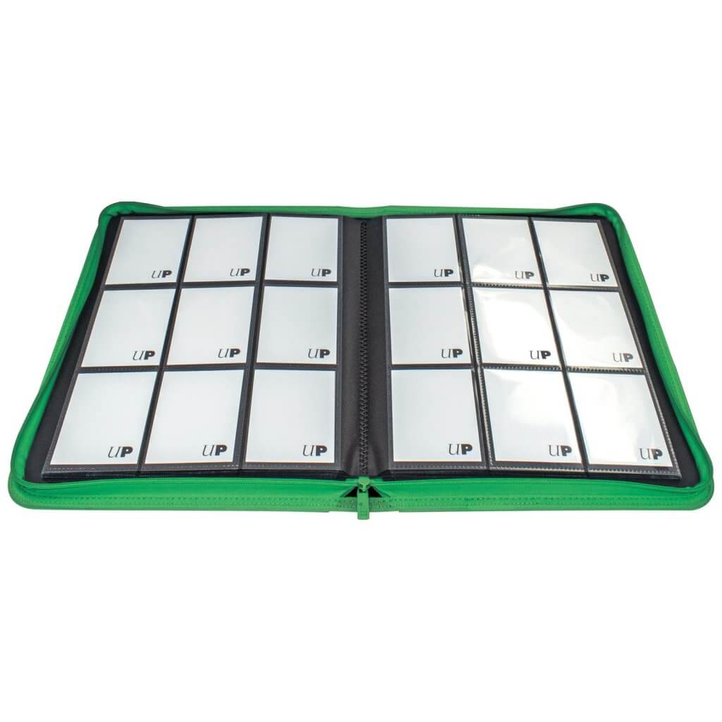 Ultra Pro Binder - Vivid 9-Pocket Zippered Pro-Binder: Green