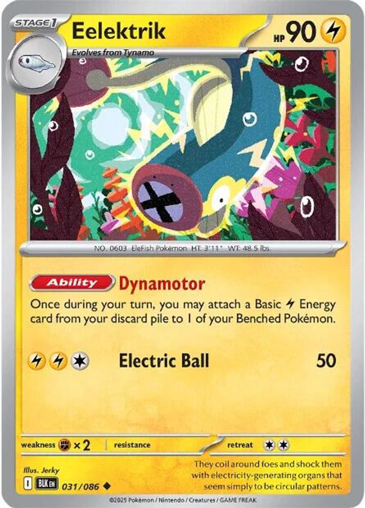 Pokemon TCG - Eelektrik 031/086 Black Bolt NM