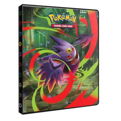 Pokémon trading card game binder with a colorful design on a white background