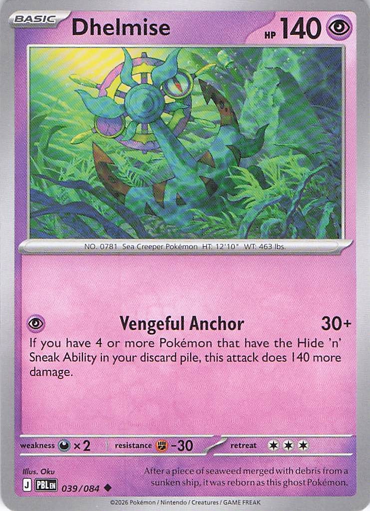 Pokemon TCG - Dhelmise 039/084 Pitch Black NM