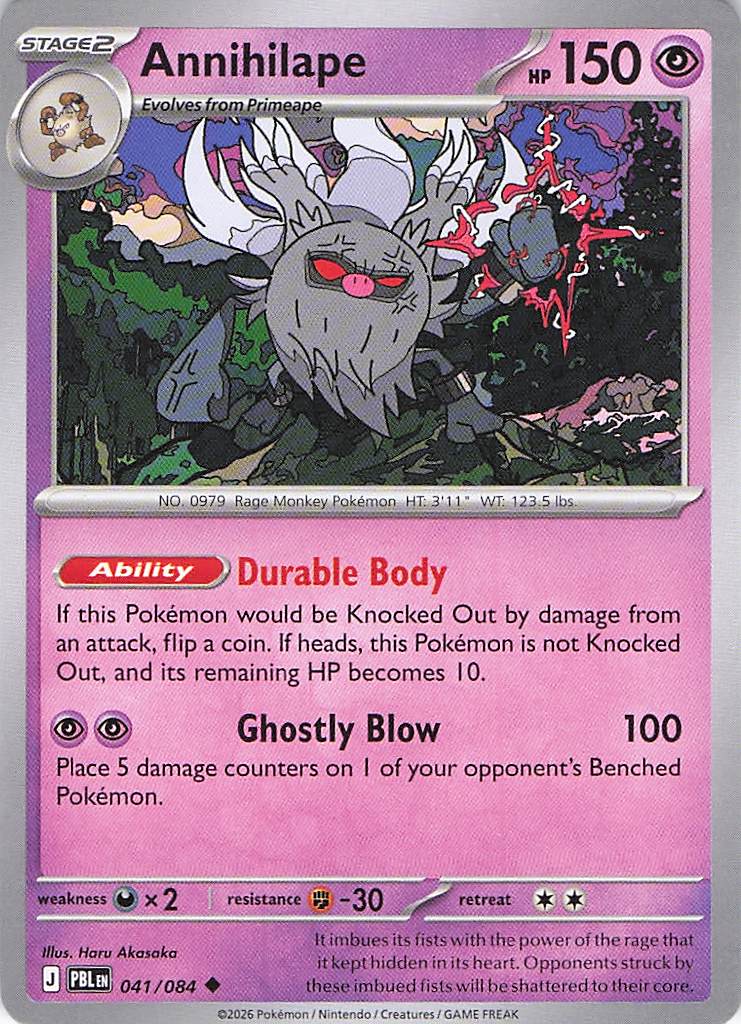 Pokemon TCG - Annihilape 041/084 Pitch Black NM