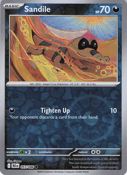Pokemon TCG - Sandile 057/086 Black Bolt NM