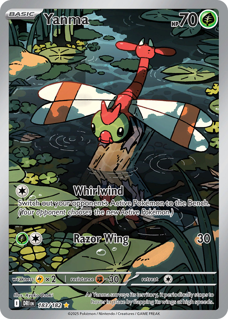 Yanma 183/182 Illustration Rare Destined Rivals Pokemon Near Mint