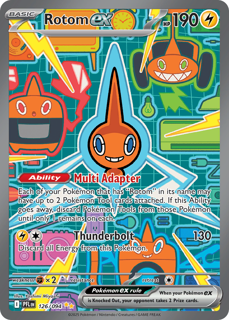 Rotom ex 126/094 Special Illustration Rare Phantasmal Flames Pokemon NM