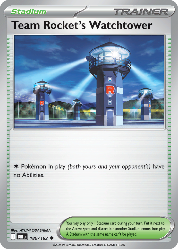Pokemon TCG - Team Rocket's Watchtower 180/182 Destined Rivals NM