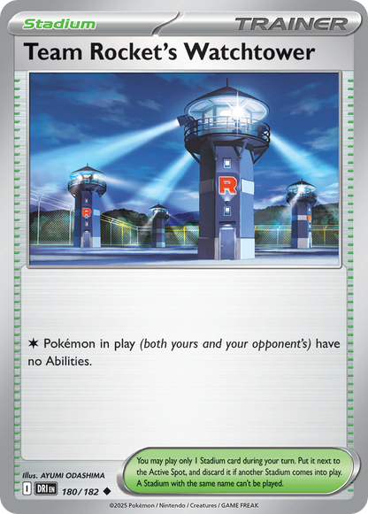 Pokemon TCG - Team Rocket's Watchtower 180/182 Destined Rivals NM