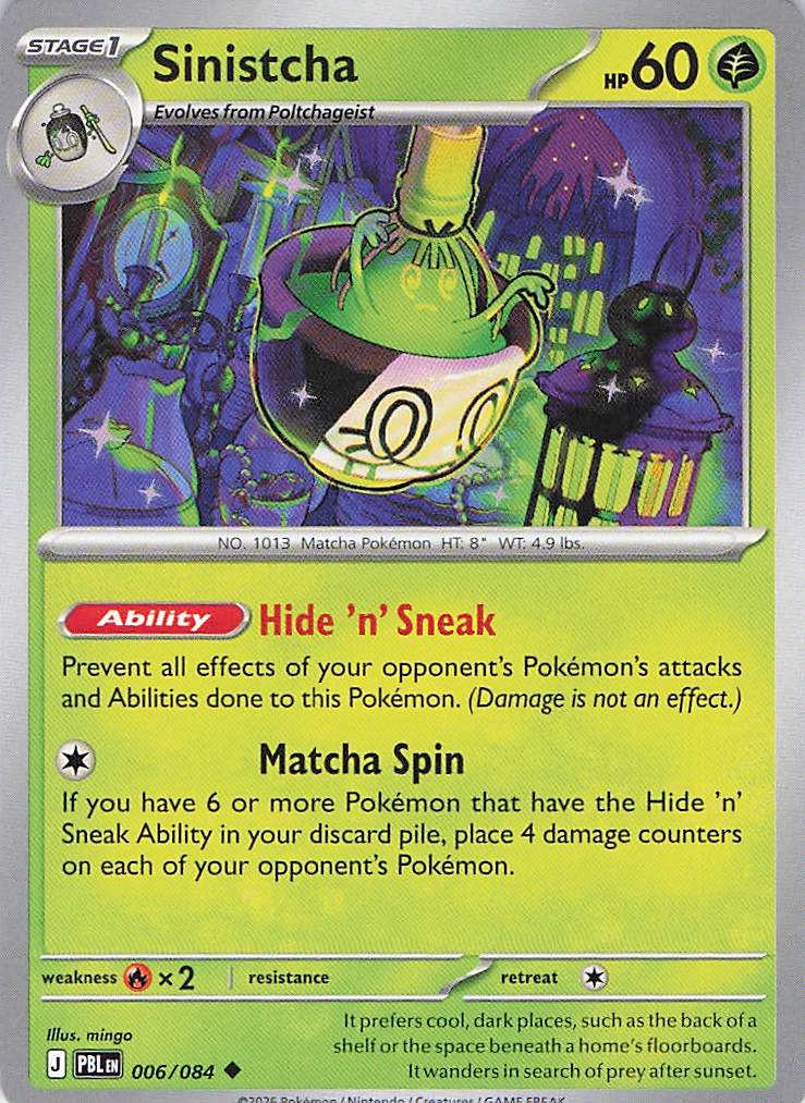 Pokemon TCG - Sinistcha 006/084 Pitch Black NM