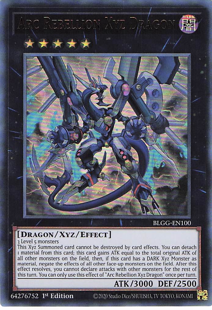Arc Rebellion Xyz Dragon BLGG-EN100 Yu-Gi-Oh 1st Edition NM