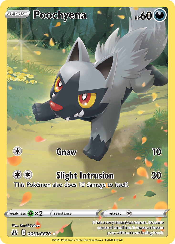 Poochyena GG33/GG70 Crown Zenith Galarian Gallery Pokemon NM