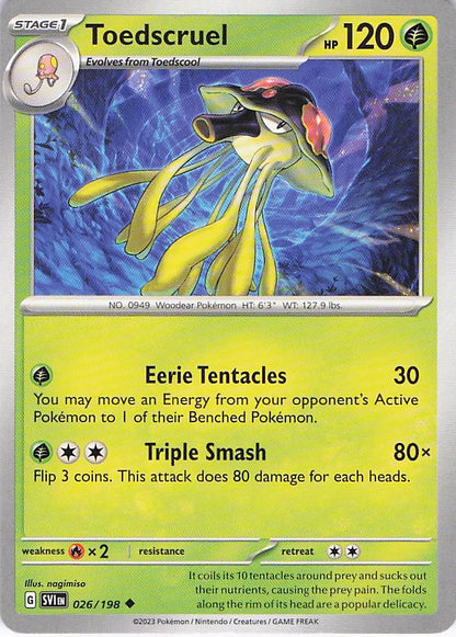 Pokemon TCG - Toedscruel 026/198 Scarlet & Violet NM