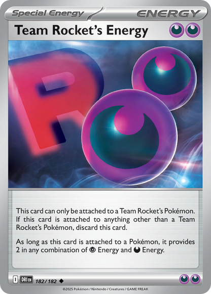 Pokemon TCG - Team Rocket's Energy 182/182 Destined Rivals NM