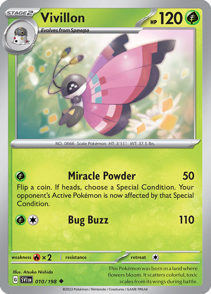 Pokemon TCG - Vivillon 010/198 Scarlet & Violet NM
