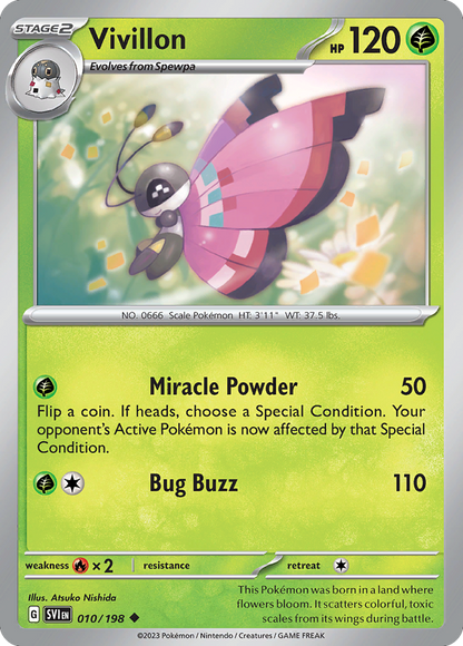 Pokemon TCG - Vivillon 010/198 Scarlet & Violet NM