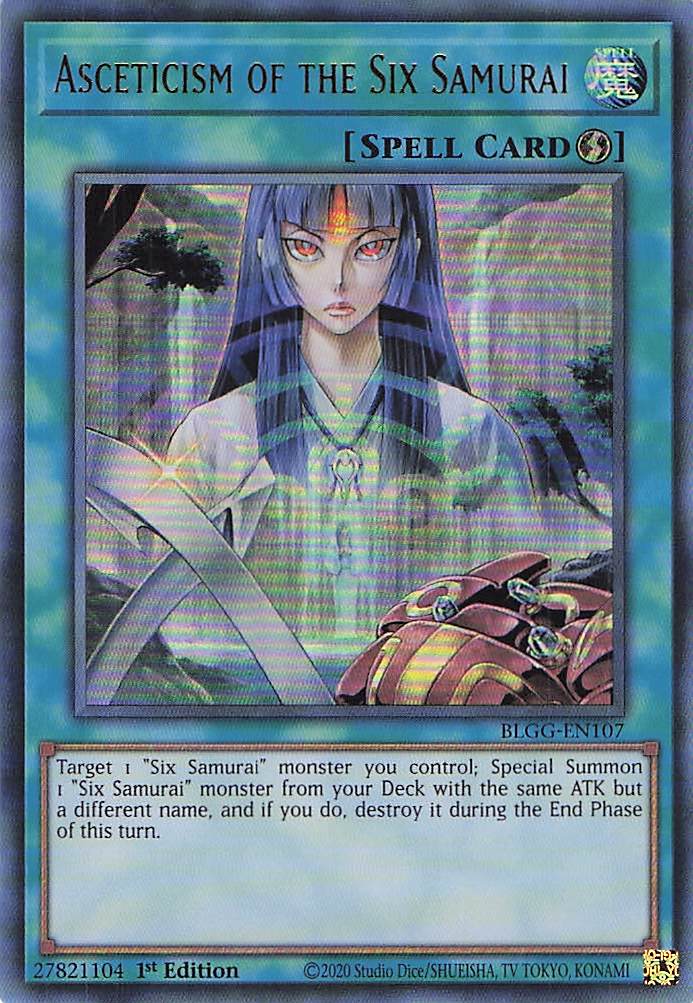 Asceticism of the Six Samurai BLGG-EN107 Yu-Gi-Oh 1st Edition NM
