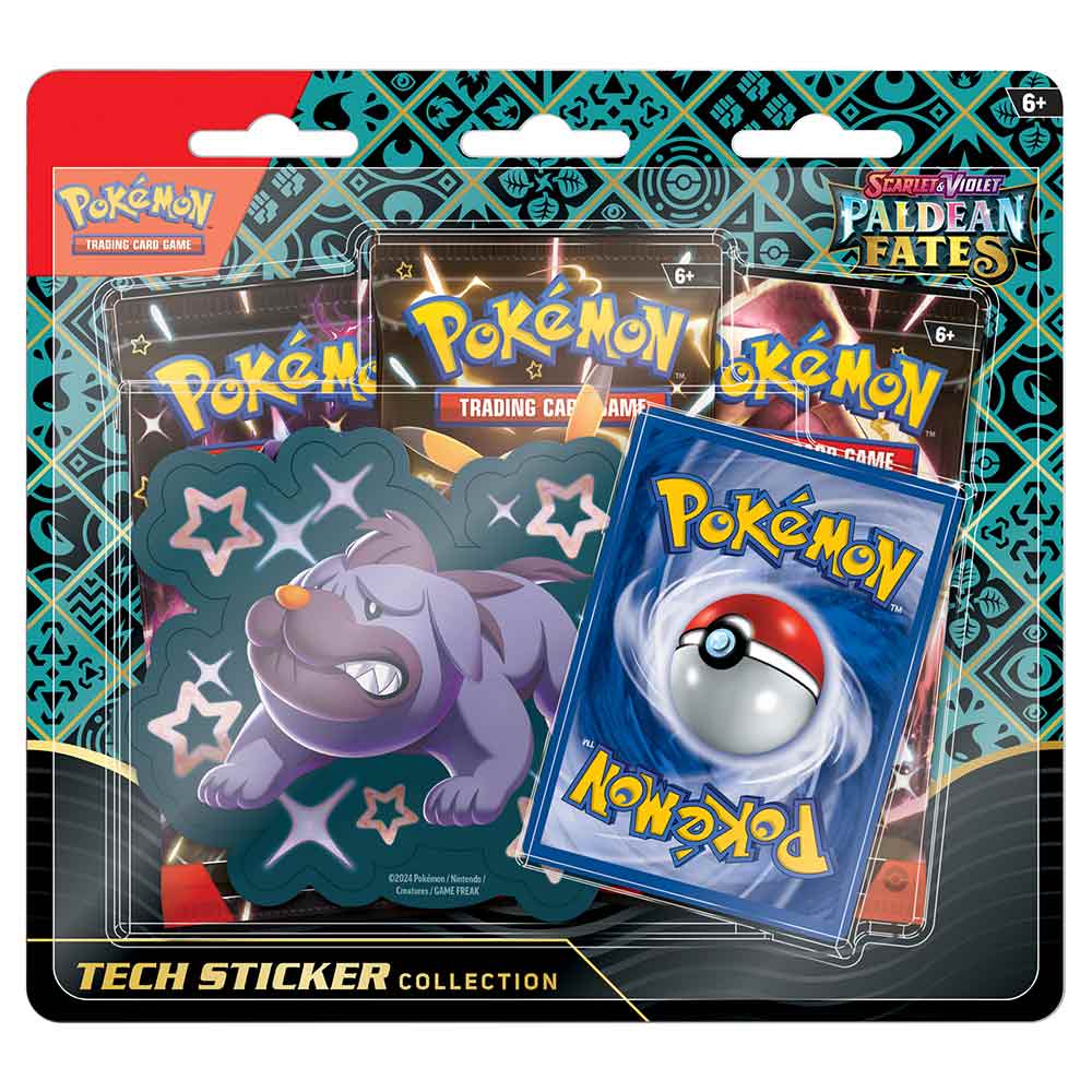 Pokemon TCG - Scarlet & Violet Paldean Fates Tech Sticker Blister (Shiny Maschiff)