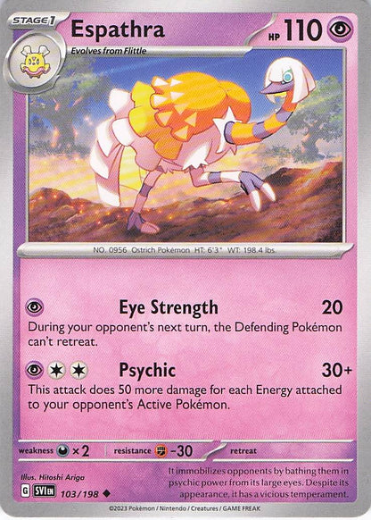 Pokemon TCG - Espathra 103/198 Scarlet & Violet NM
