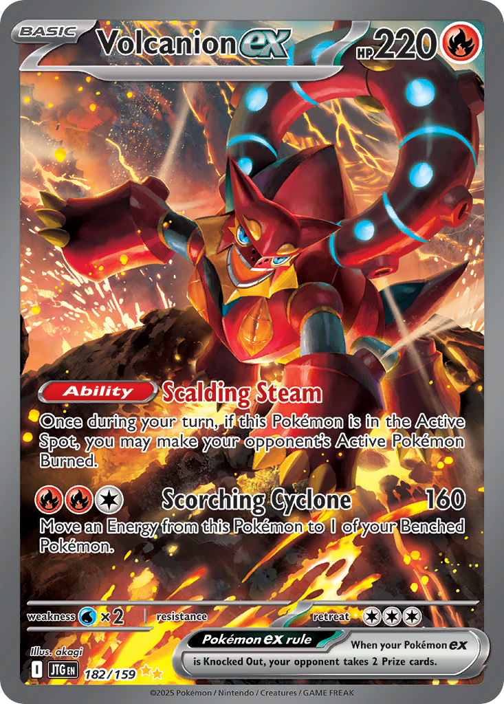 Volcanion ex 182/159 Special Illustration Rare Journey Together Pokemon NM