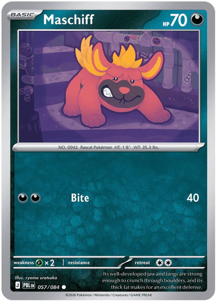 Pokemon TCG - Maschiff 057/084 Pitch Black NM