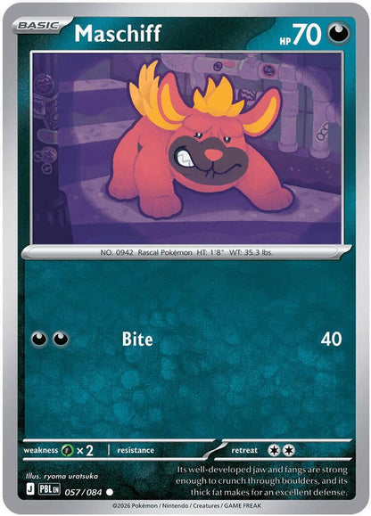 Pokemon TCG - Maschiff 057/084 Pitch Black NM