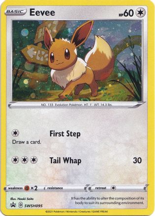 Eevee SWSH095 Holo Promo Sword & Shield Promo Pokemon Near Mint