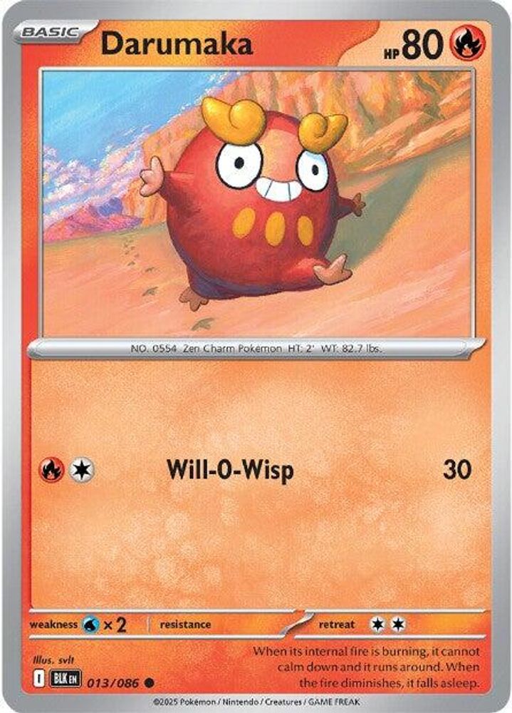 Pokemon TCG - Darumaka 013/086 Black Bolt NM