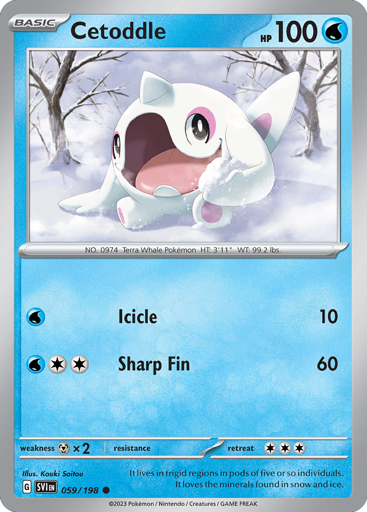 Pokemon TCG - Cetoddle 059/198 Scarlet & Violet NM
