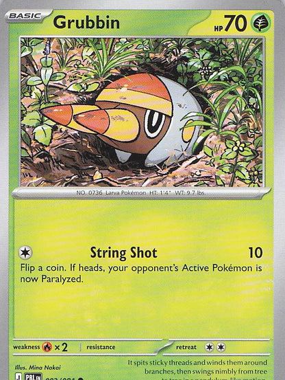 Pokemon TCG - Grubbin 002/084 Pitch Black NM