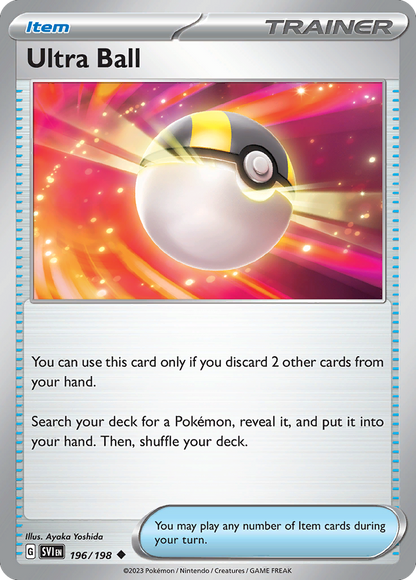 Pokemon TCG - Ultra Ball 196/198 Scarlet & Violet NM