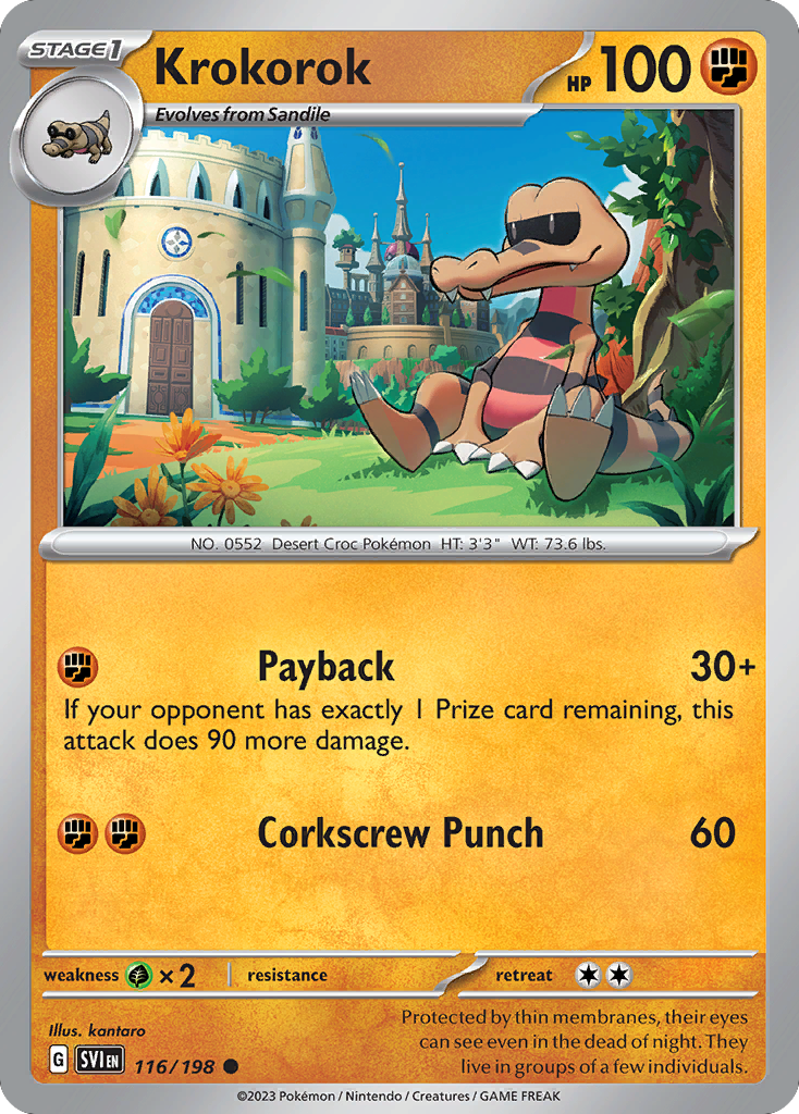 Pokemon TCG - Krokorok 116/198 Scarlet & Violet NM
