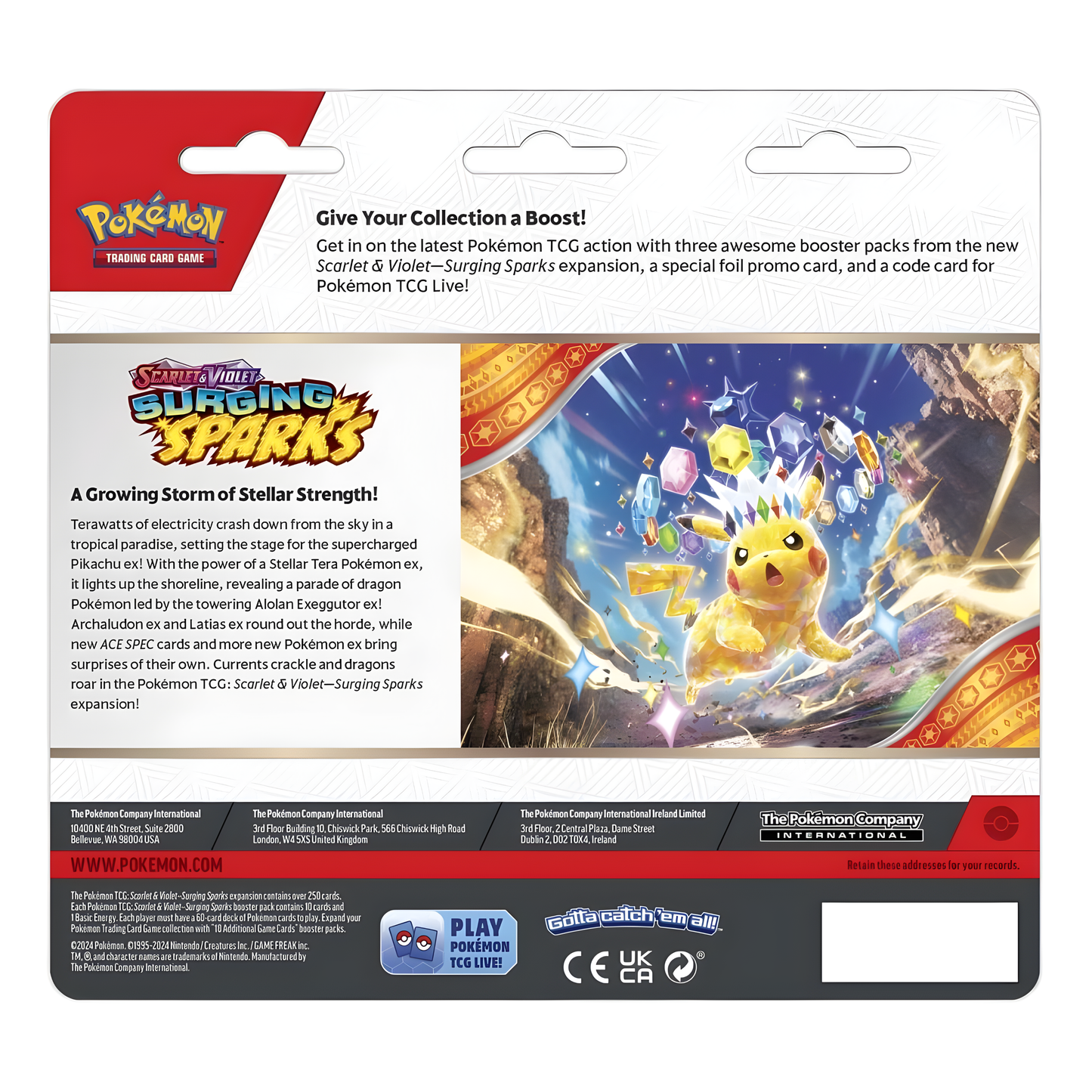 Pokémon TCG: Scarlet & Violet - Surging Sparks 3 Booster Packs & Zapdos Promo Card