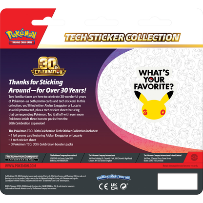 Pokemon TCG - 30th Celebration Tech Sticker Blister (Preorder 16/9/2026)
