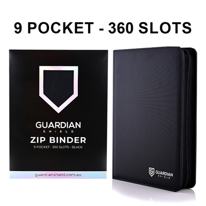 GUARDIAN SHIELD - 9 Pocket Binder Black
