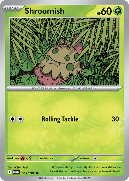 Pokemon TCG - Shroomish 005/182 Destined Rivals NM