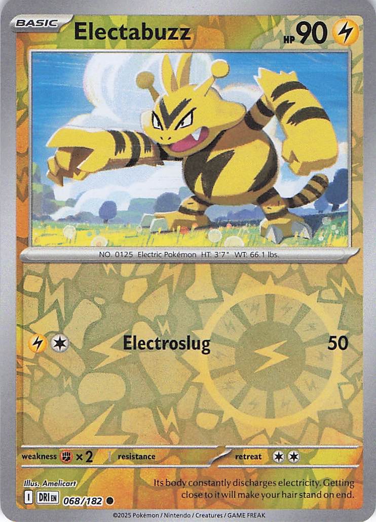 Pokemon TCG - Electabuzz 068/182 Destined Rivals Reverse Holo NM