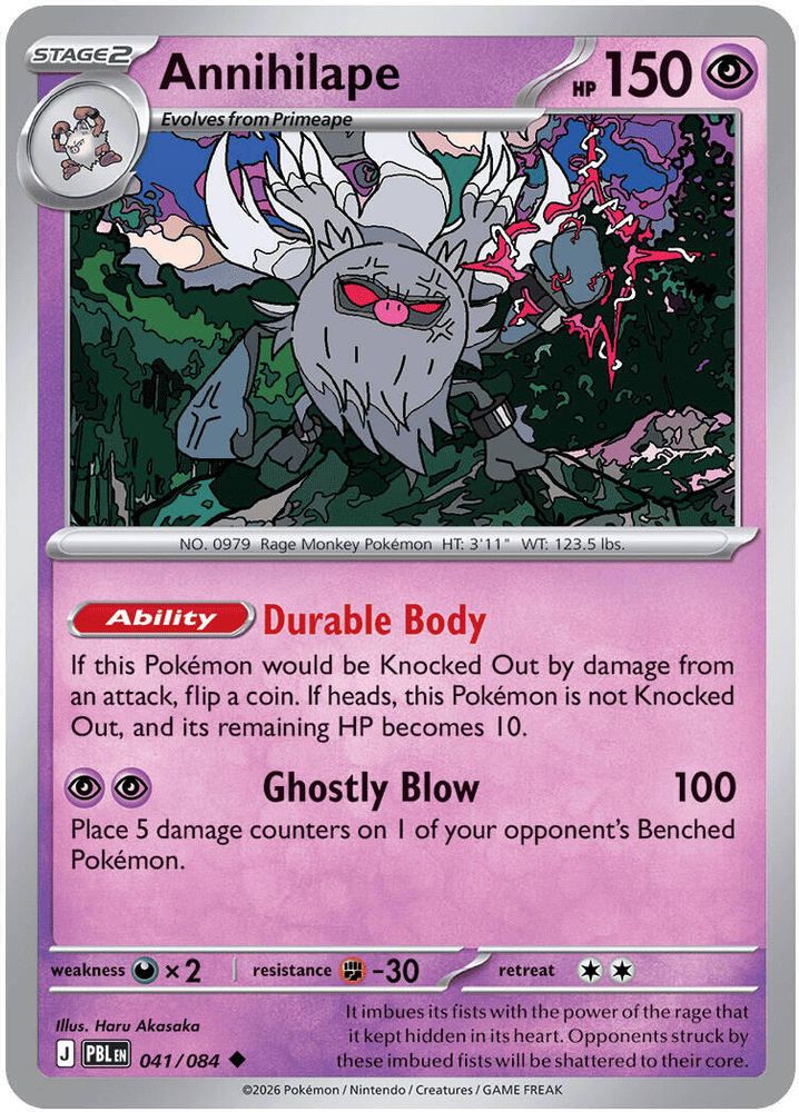Pokemon TCG - Annihilape 041/084 Pitch Black NM