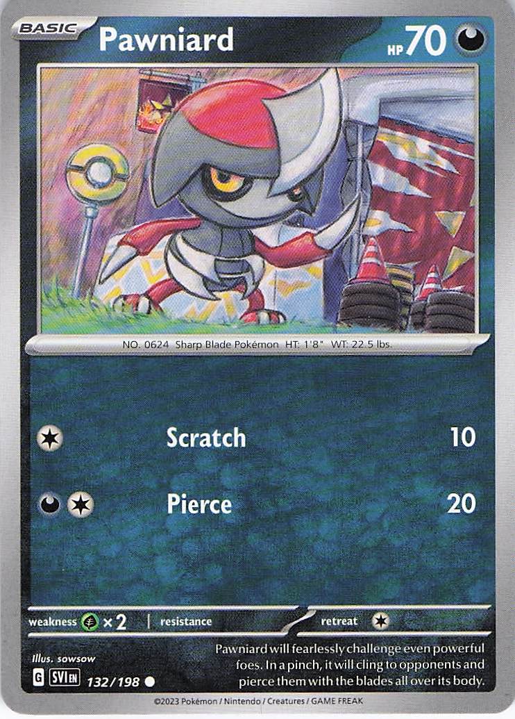 Pokemon TCG - Pawniard 132/198 Scarlet & Violet NM