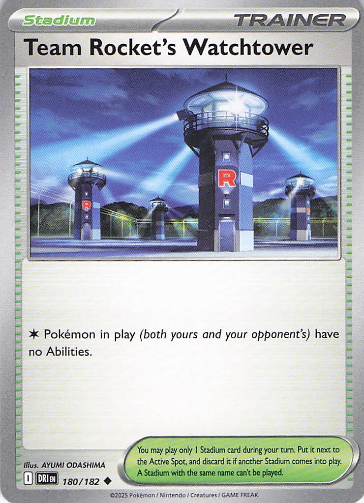 Pokemon TCG - Team Rocket's Watchtower 180/182 Destined Rivals NM