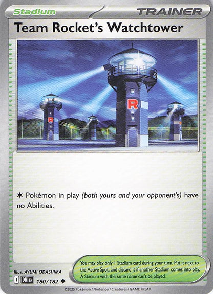 Pokemon TCG - Team Rocket's Watchtower 180/182 Destined Rivals NM