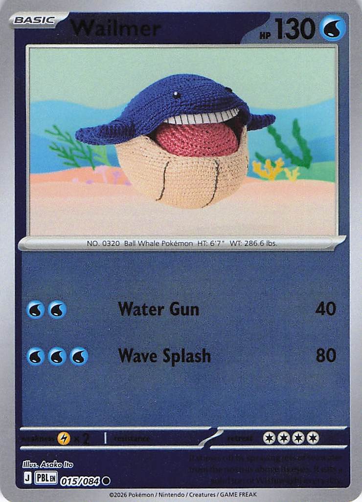 Pokemon TCG - Wailmer 015/084 Pitch Black Reverse Holo NM