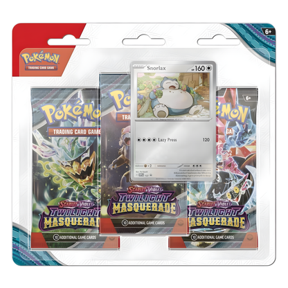 Pokémon TCG: Scarlet & Violet - Twilight Masquerade 3 Booster Packs & Snorlax Promo Card