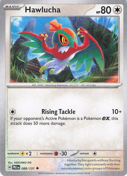 Pokemon TCG - Hawlucha 089/131 Prismatic Evolutions NM