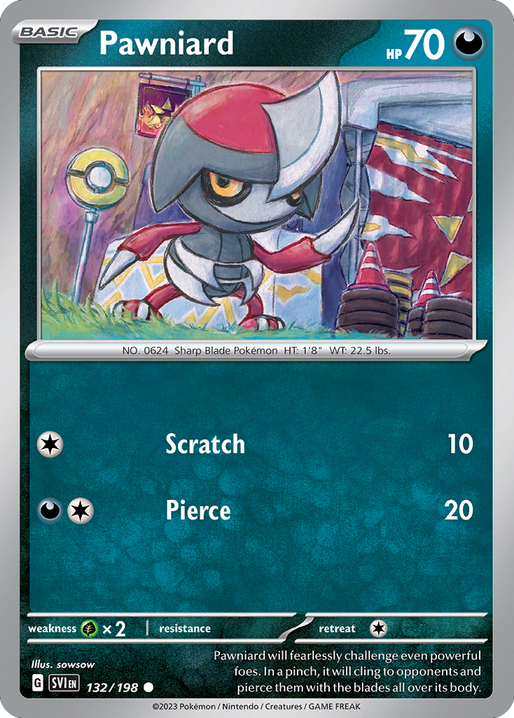 Pokemon TCG - Pawniard 132/198 Scarlet & Violet NM