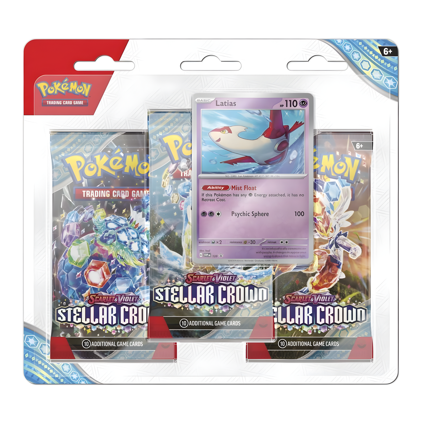 Pokémon TCG: Scarlet & Violet - Stellar Crown 3 Booster Packs & Latias Promo Card