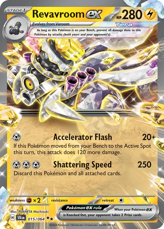Revavroom ex 015/064 Double Rare Shrouded Fable Pokemon Holo Near Mint