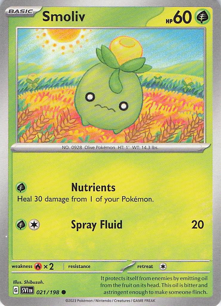 Pokemon TCG - Smoliv 021/198 Scarlet & Violet NM