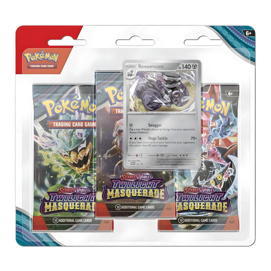 Pokémon TCG: Scarlet & Violet - Twilight Masquerade 3 Booster Packs & Revavroom Promo Card