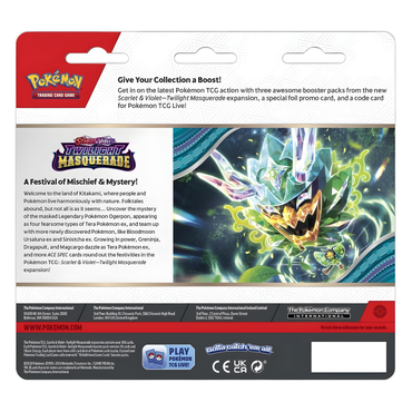 Pokémon TCG: Scarlet & Violet - Twilight Masquerade 3 Booster Packs & Revavroom Promo Card
