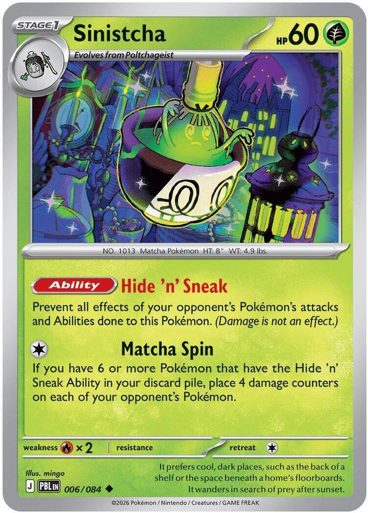 Pokemon TCG - Sinistcha 006/084 Pitch Black NM