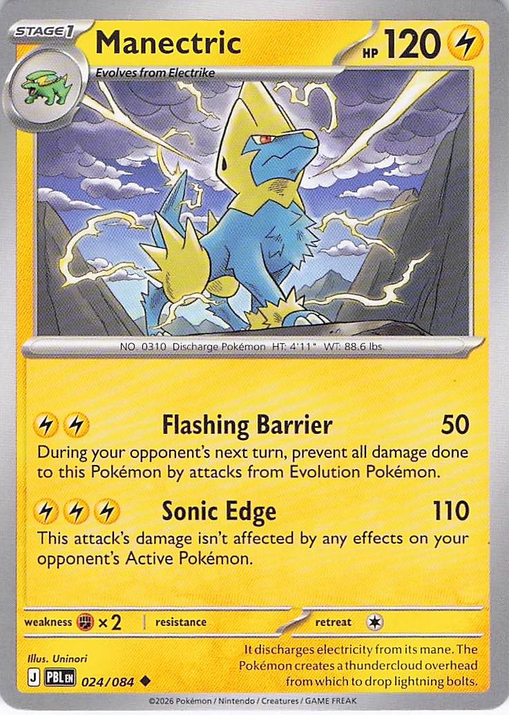 Pokemon TCG - Manectric 024/084 Pitch Black NM